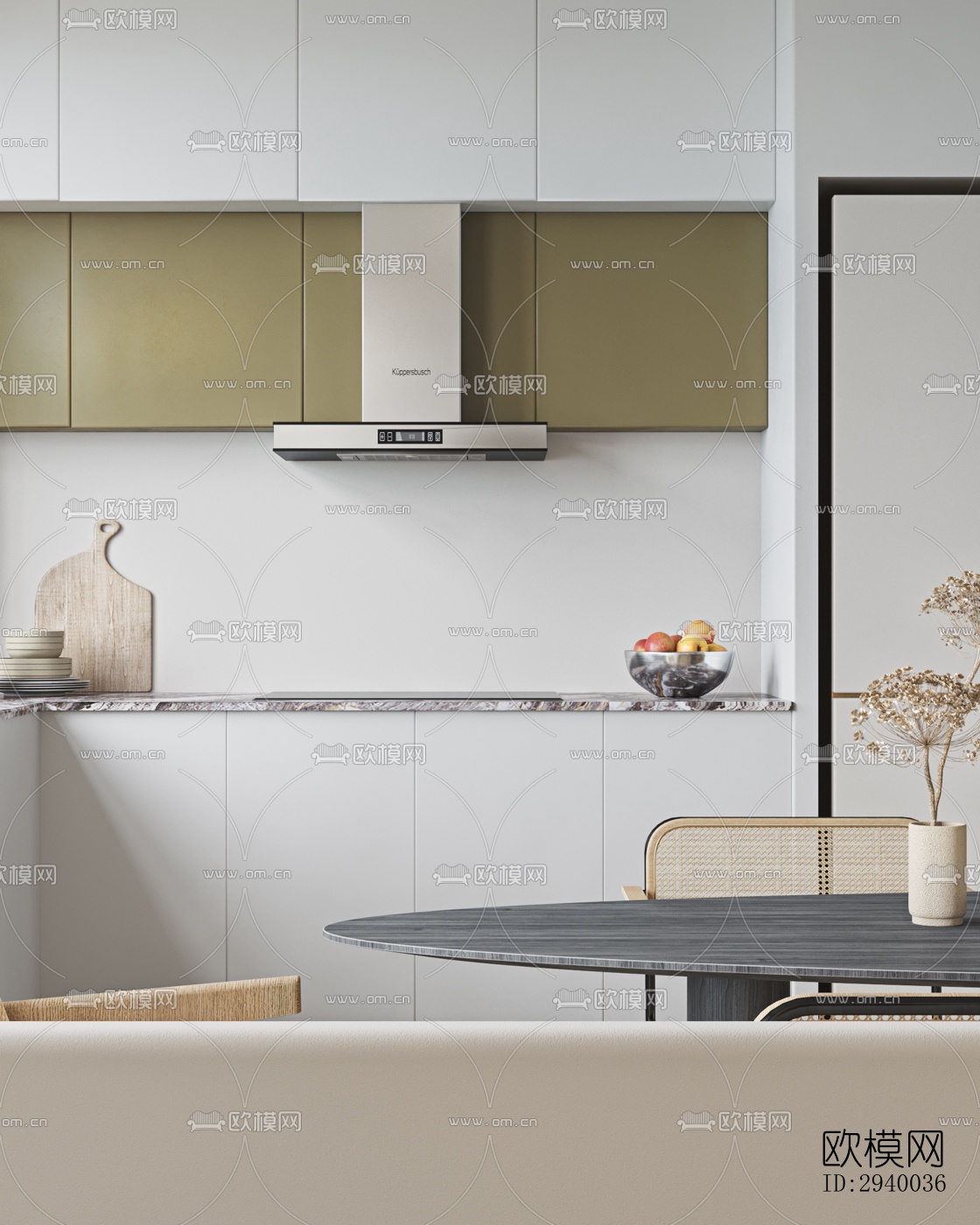 侘寂平层效果图下载（渲染图3）