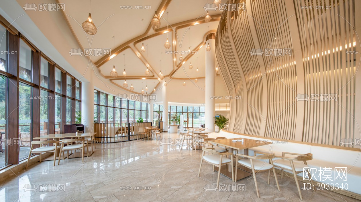 新中式酒店民宿效果图下载（渲染图14）