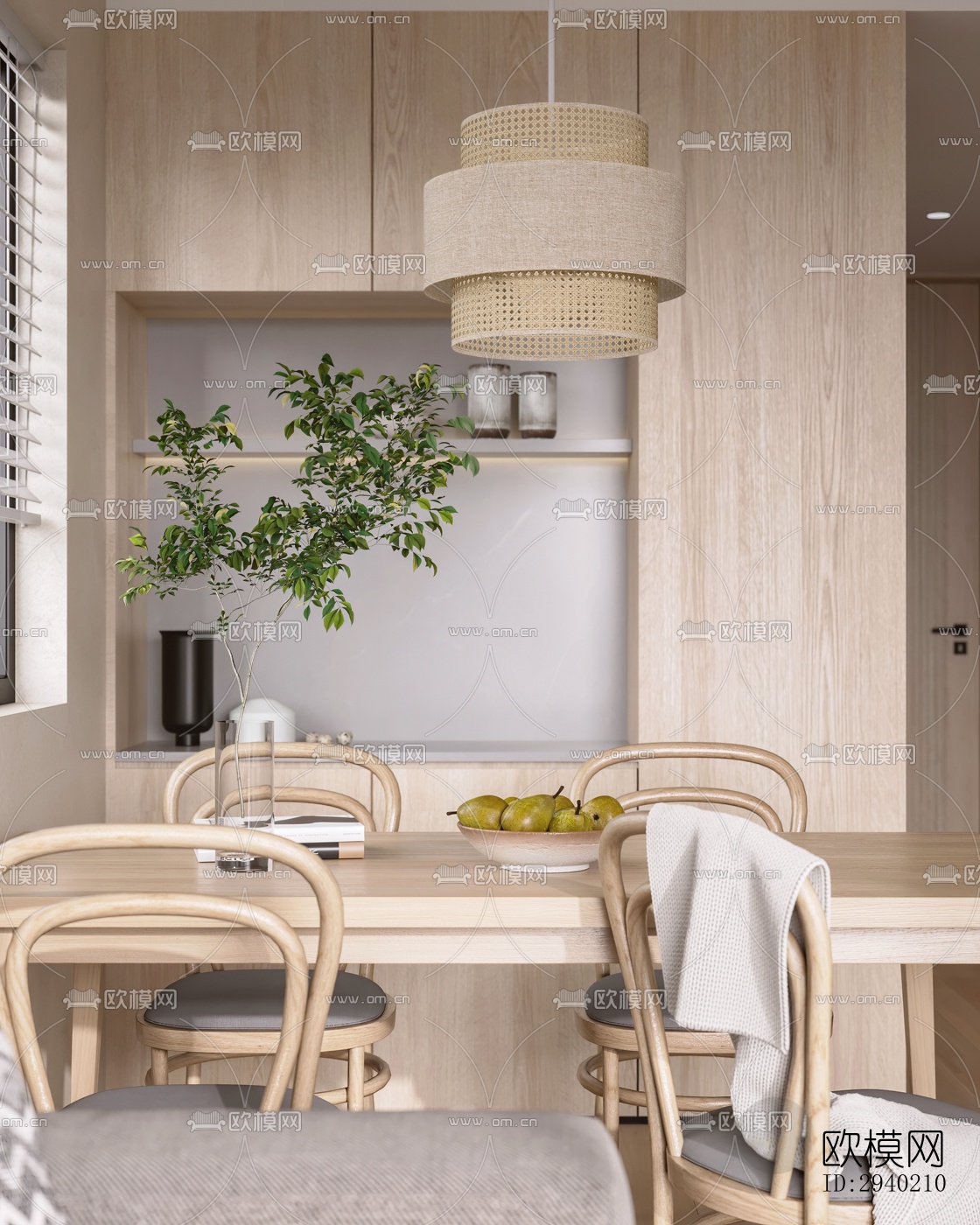 日式平层效果图下载（渲染图12）