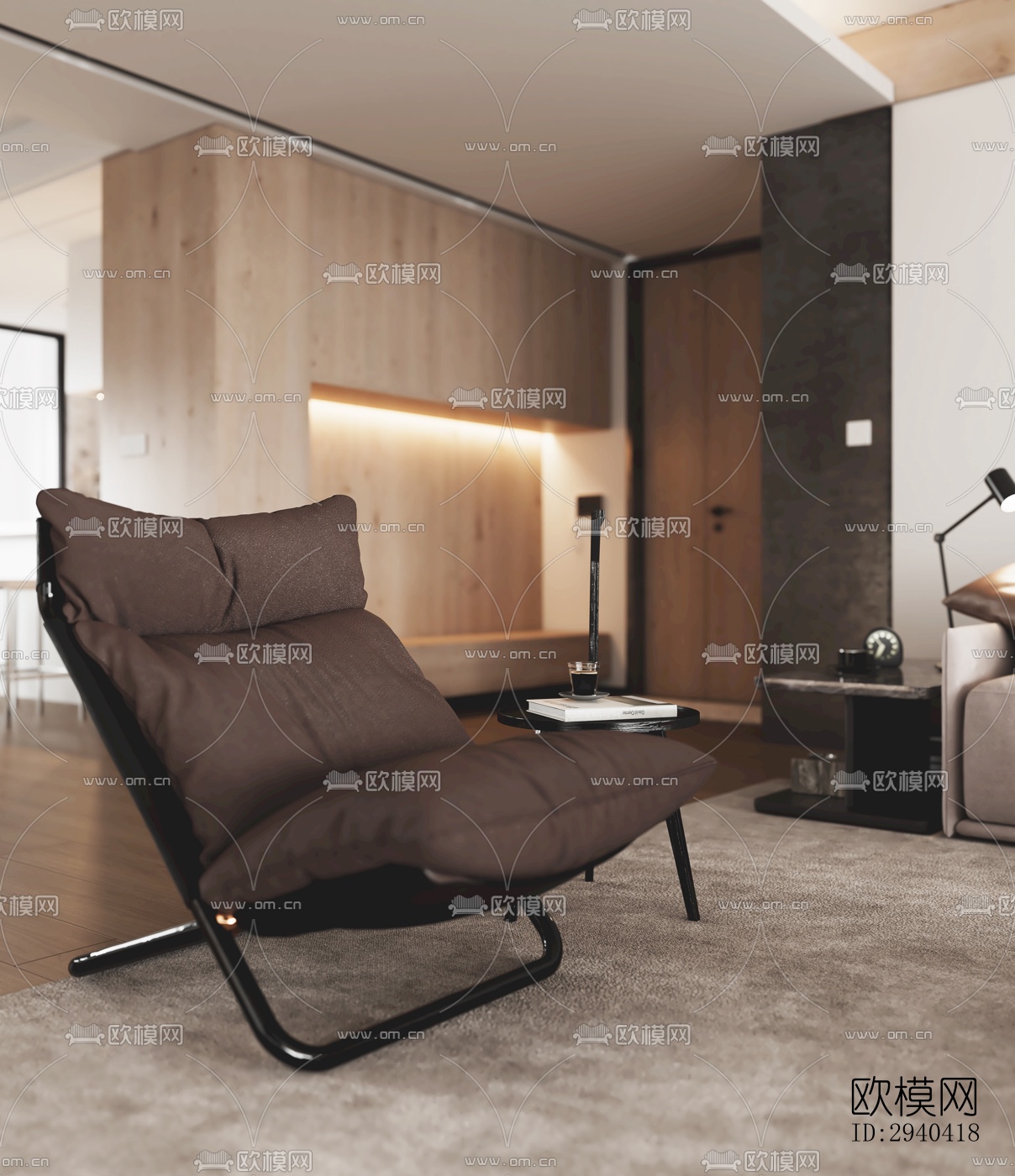 现代平层效果图下载（渲染图6）