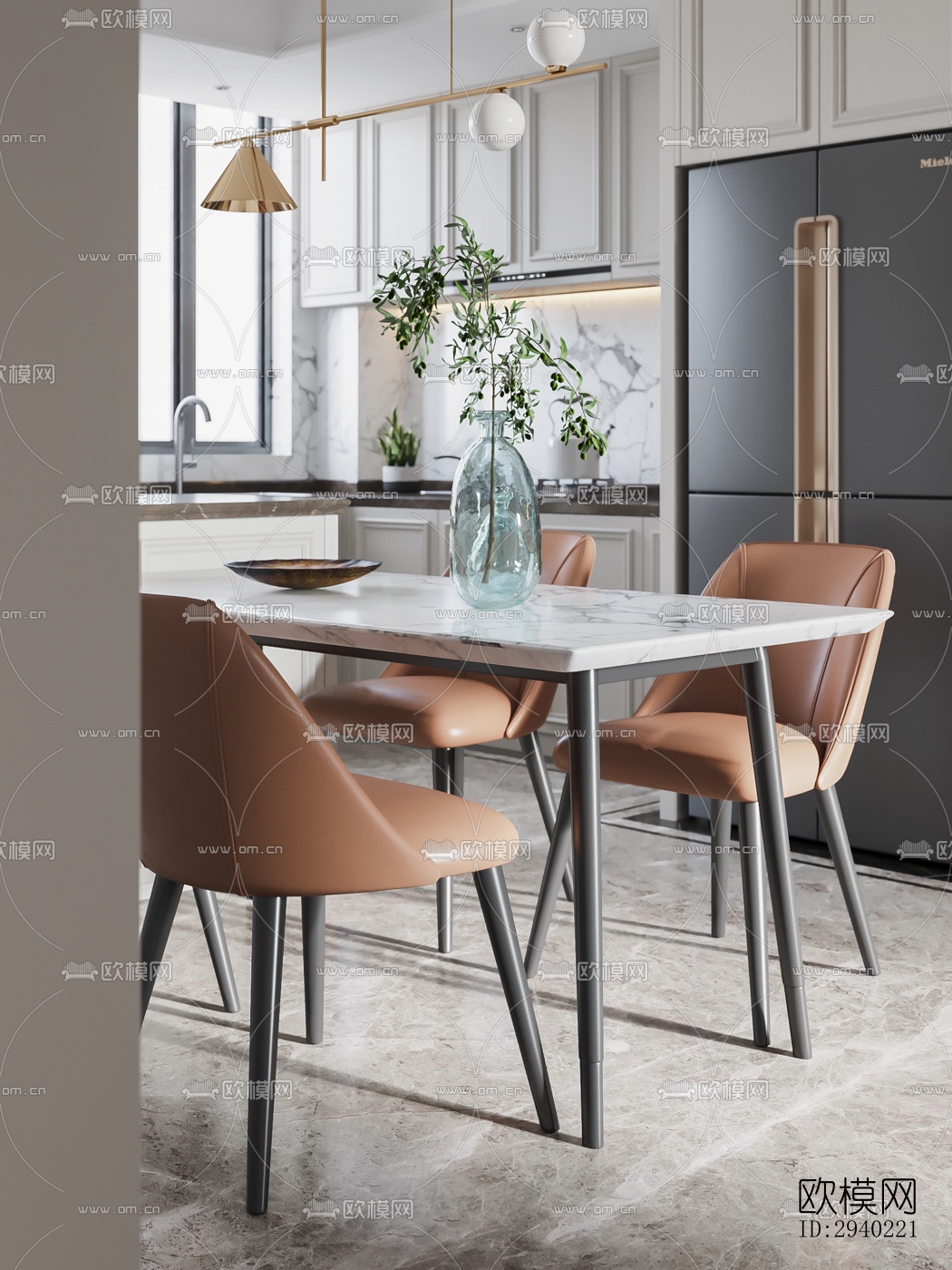 欧式平层效果图下载（渲染图2）