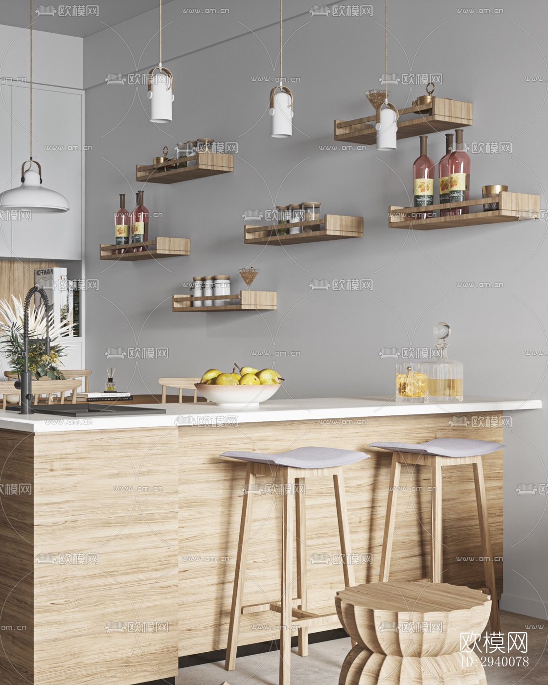 北欧平层效果图下载（渲染图4）