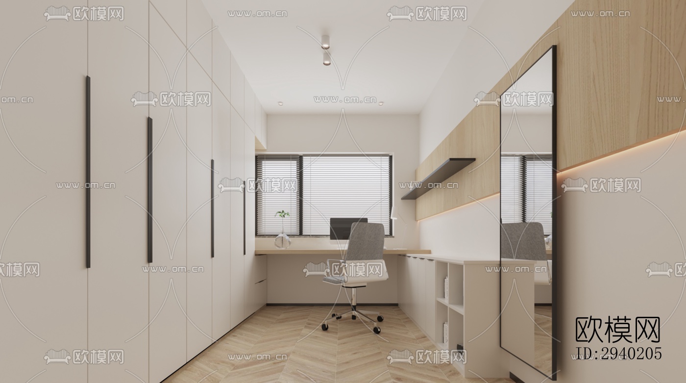 日式平层效果图下载（渲染图4）