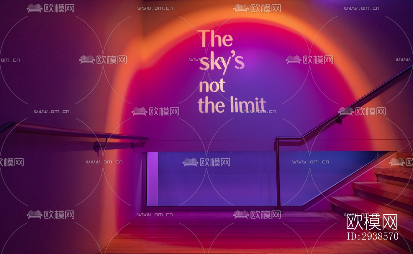 工业风展览展厅效果图下载（渲染图1）