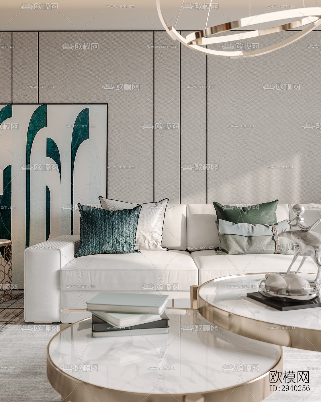 现代平层效果图下载（渲染图8）