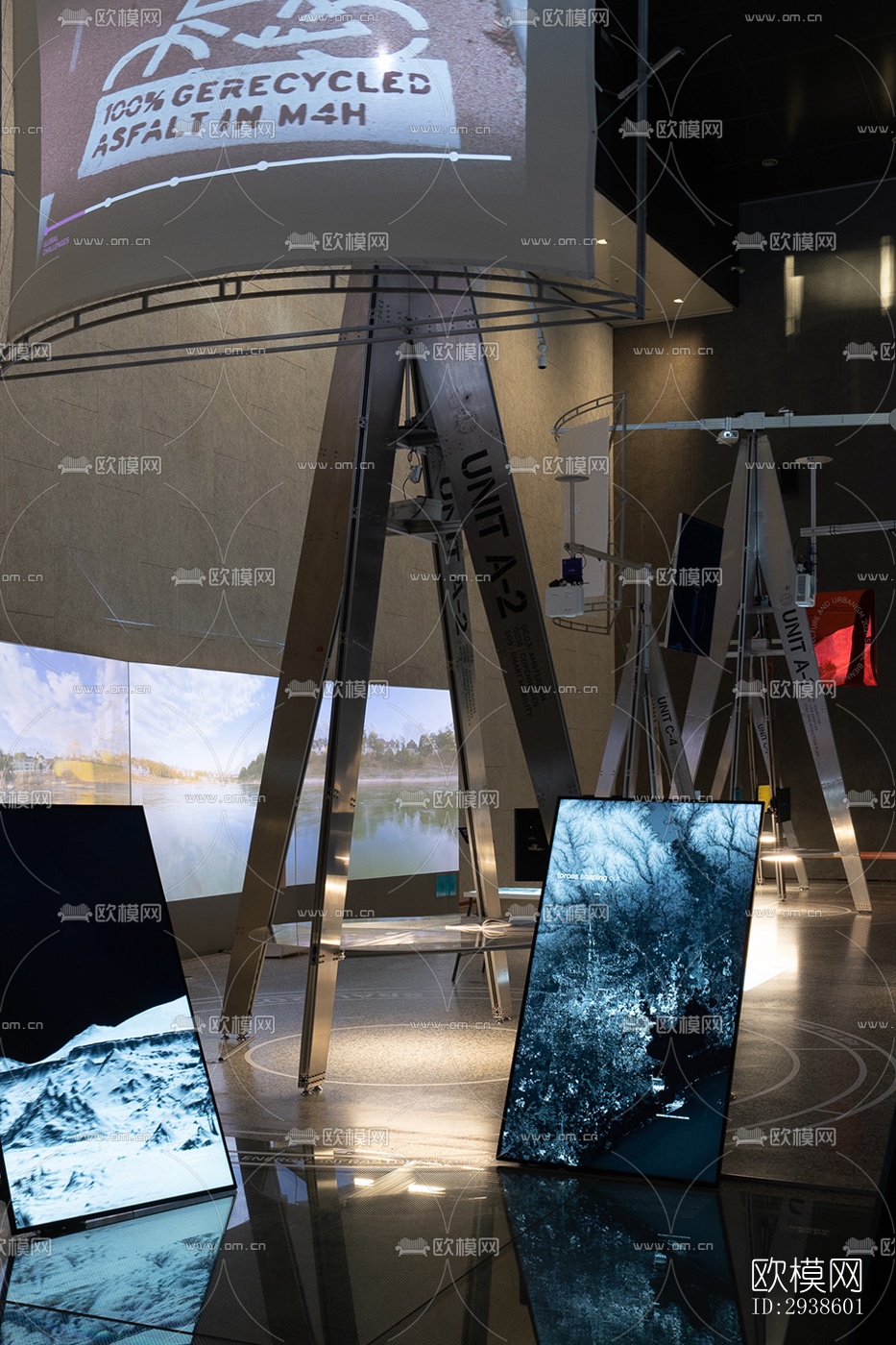 工业风展览展厅效果图下载（渲染图7）