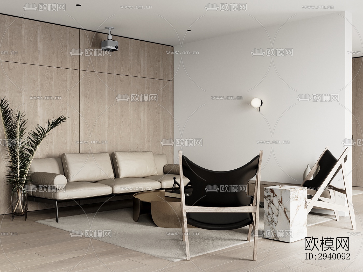 北欧平层效果图下载（渲染图3）