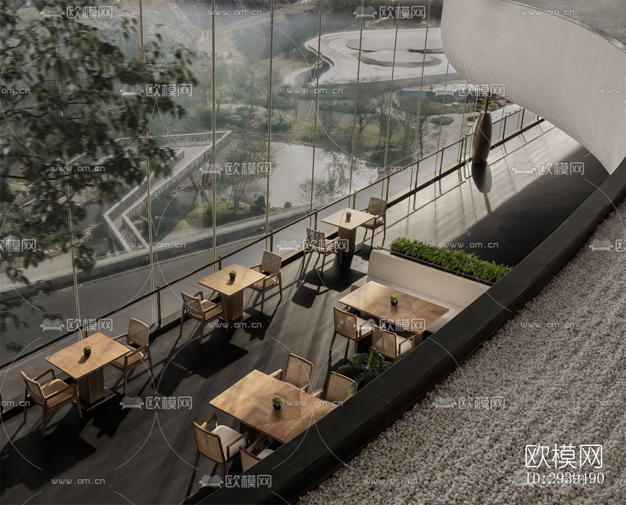 现代酒店民宿效果图下载（渲染图1）