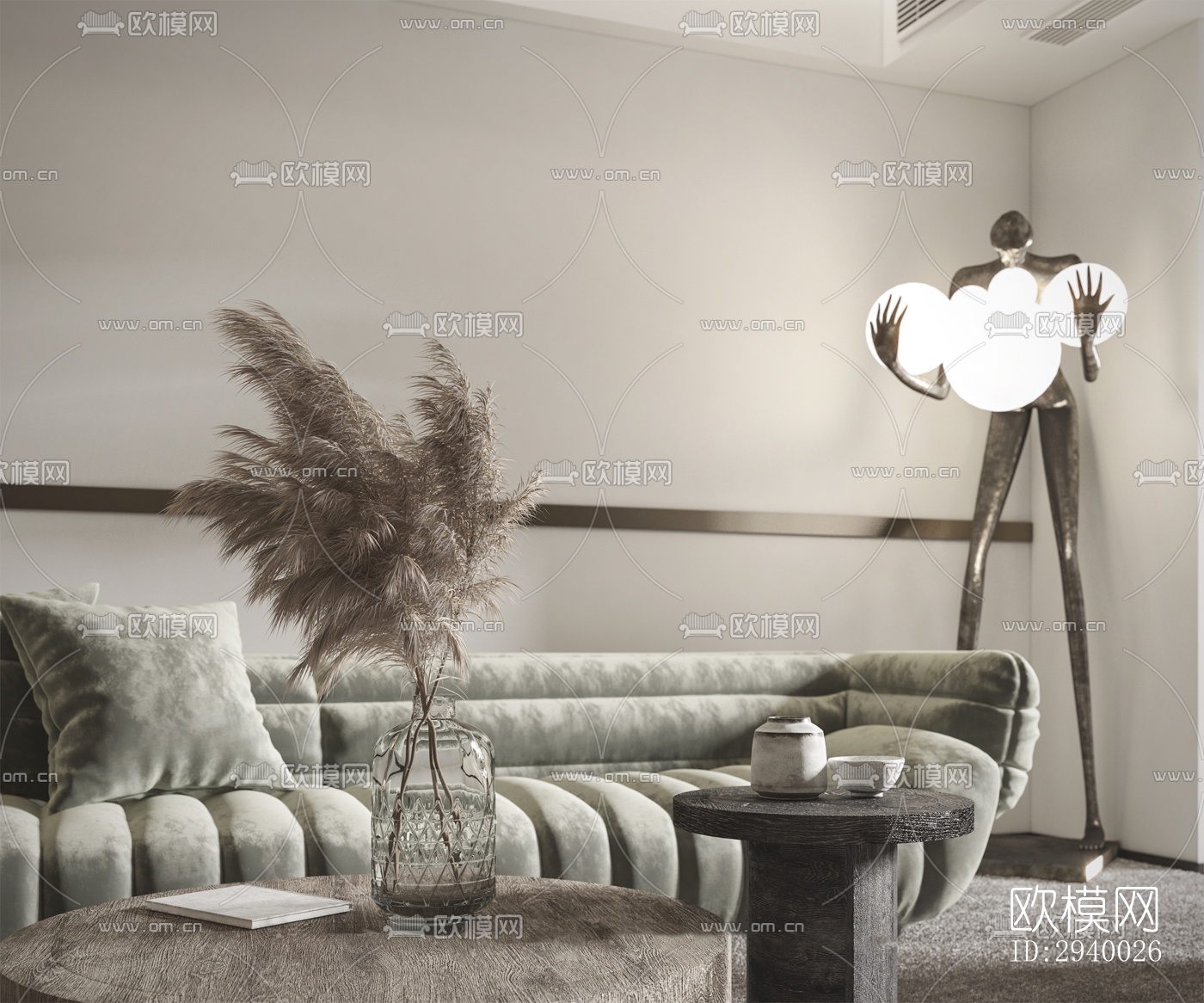 侘寂平层效果图下载（渲染图7）