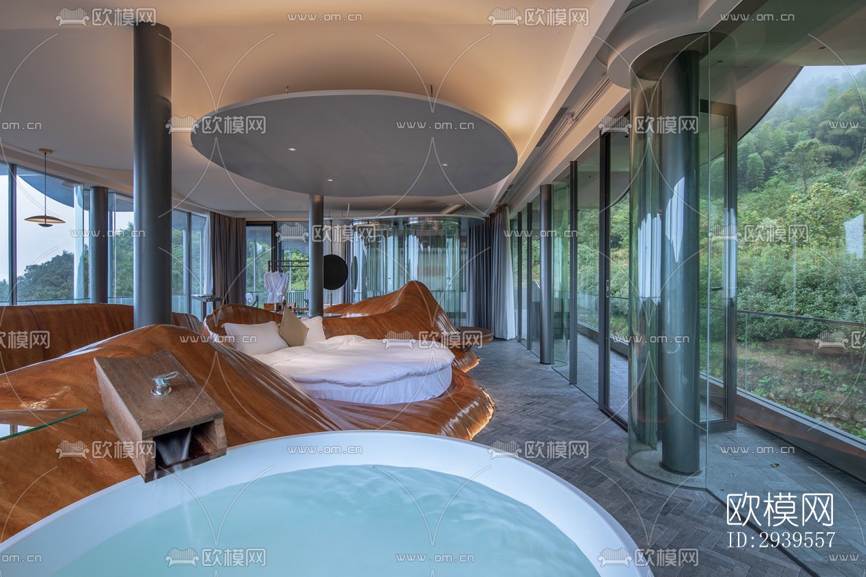 现代酒店民宿效果图下载（渲染图7）