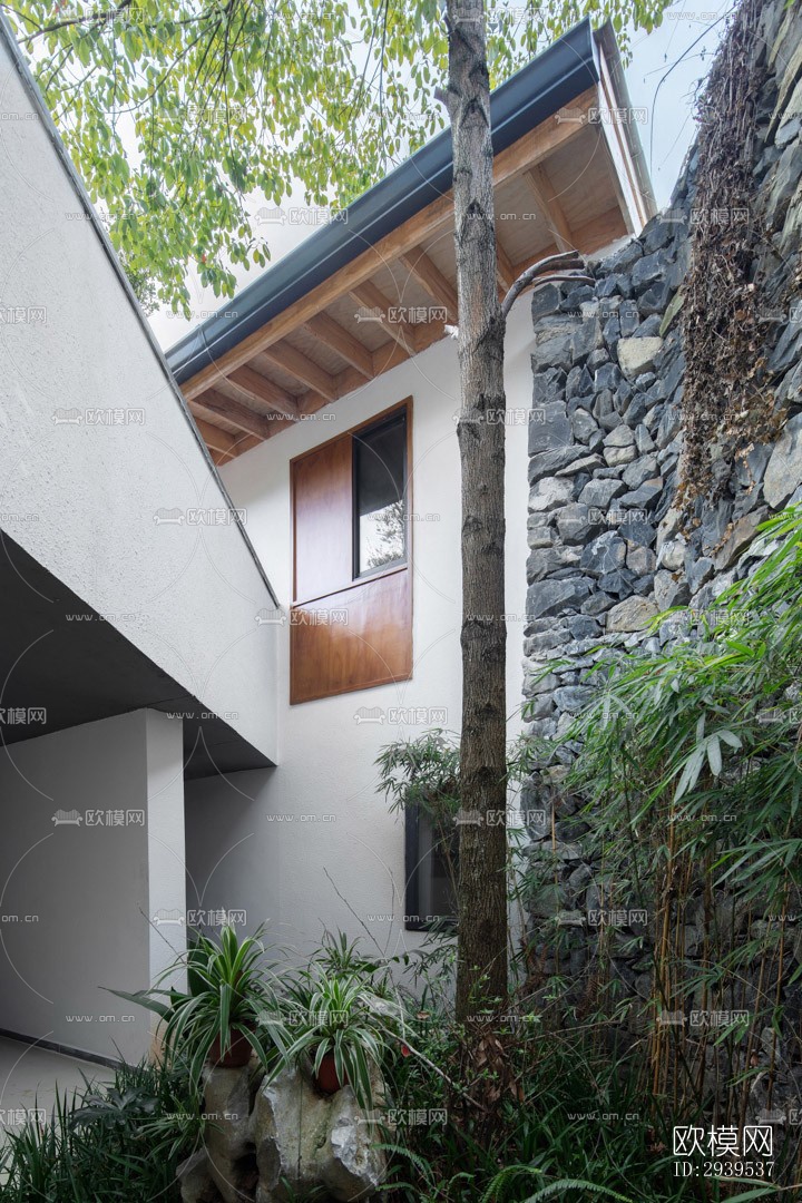 现代酒店民宿效果图下载（渲染图1）