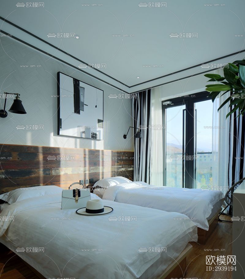 后现代酒店民宿效果图下载（渲染图16）