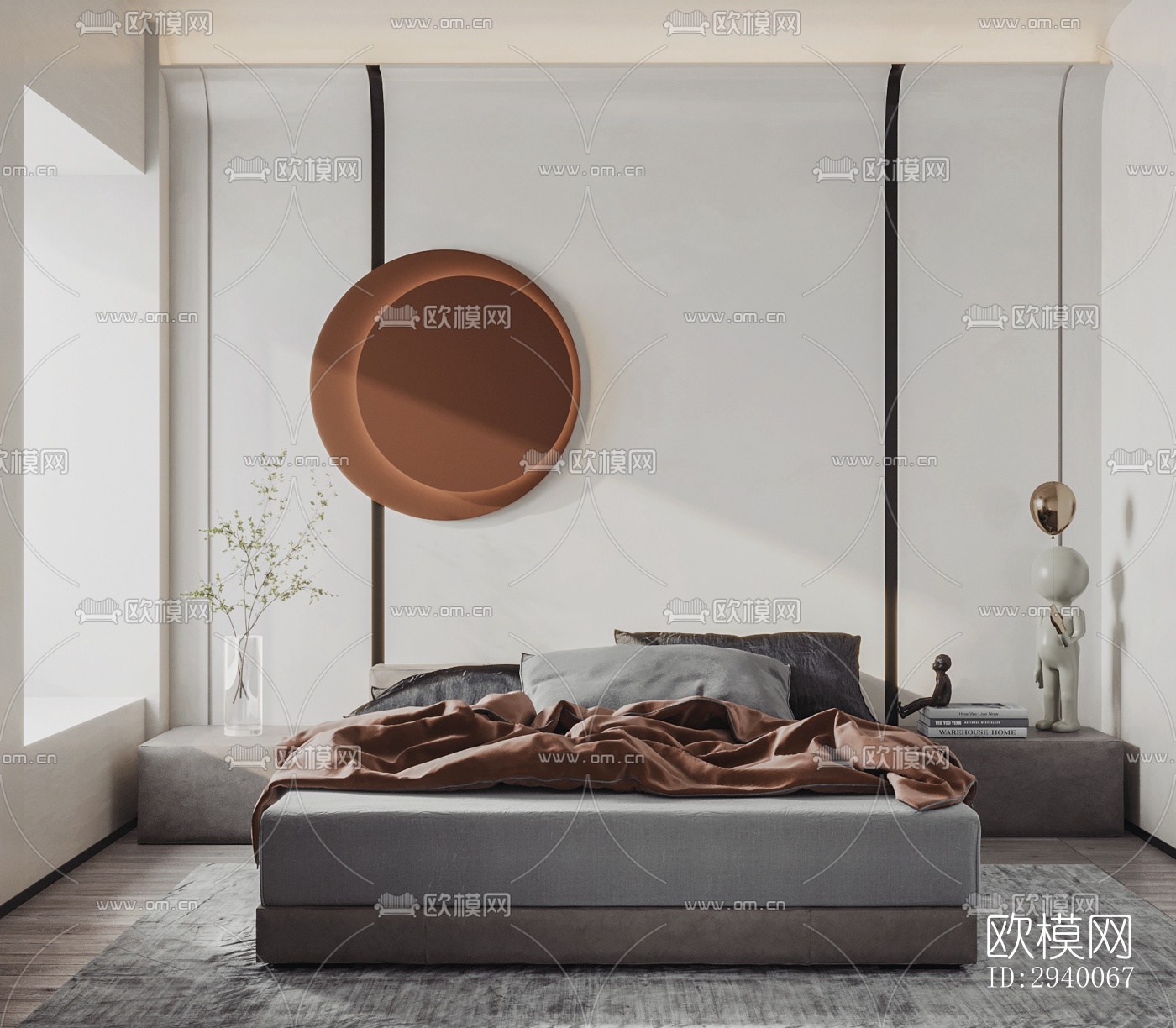 侘寂平层效果图下载（渲染图3）