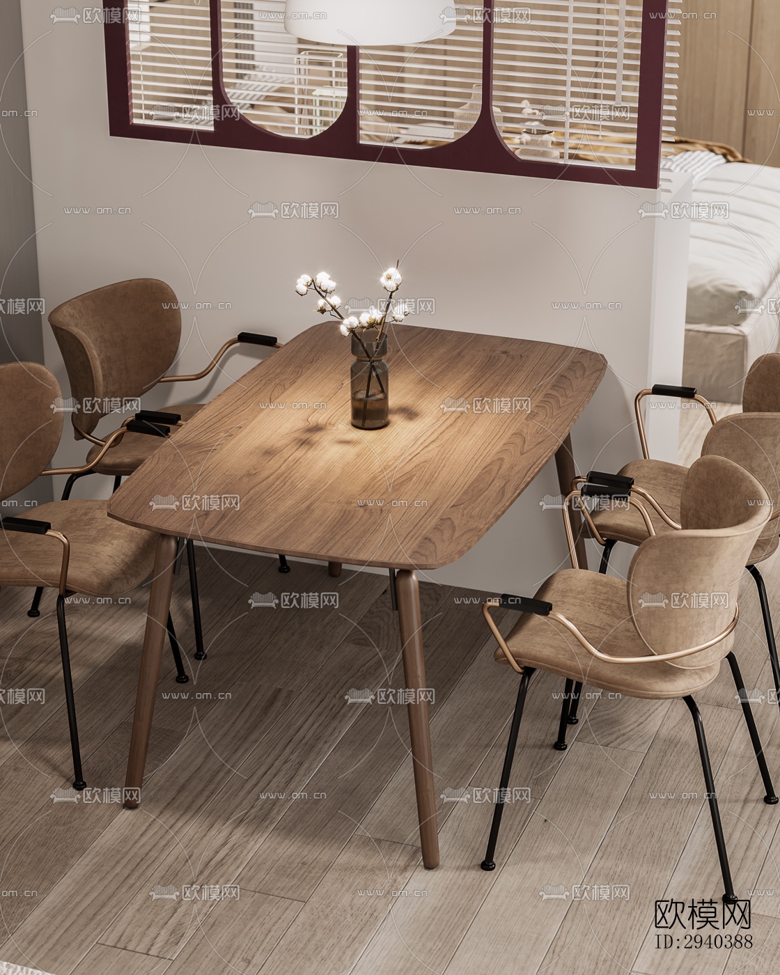 现代平层效果图下载（渲染图2）