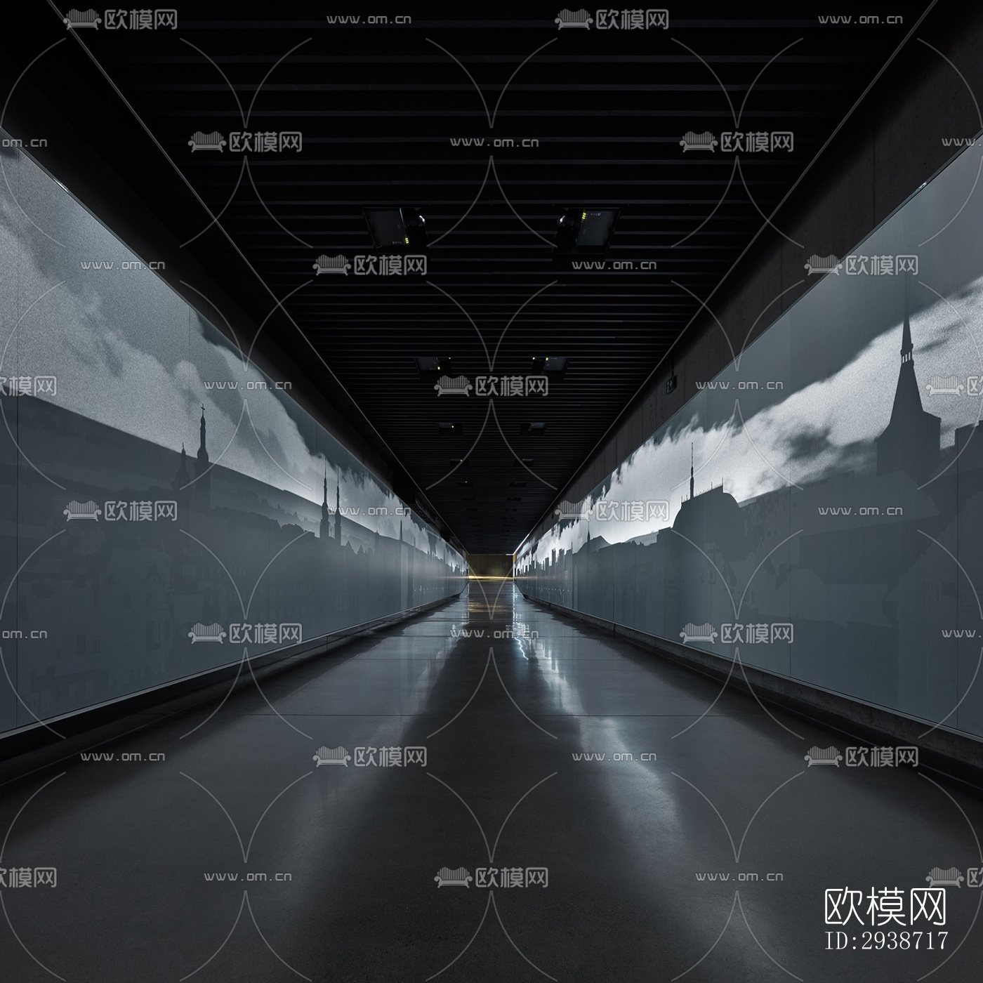 现代展览展厅效果图下载（渲染图17）