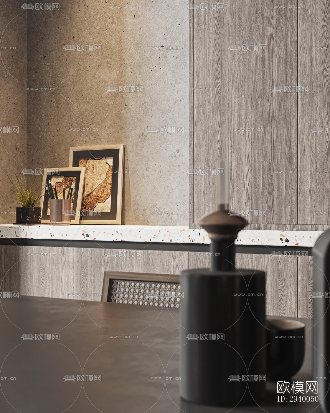 侘寂平层效果图下载（渲染图5）