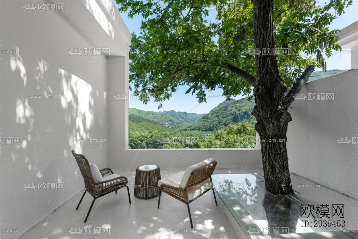 现代酒店民宿效果图下载（渲染图11）