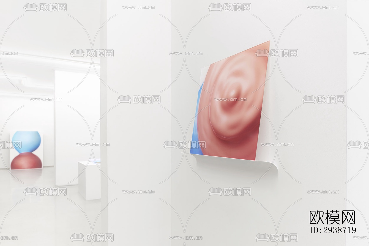 现代展览展厅效果图下载（渲染图6）