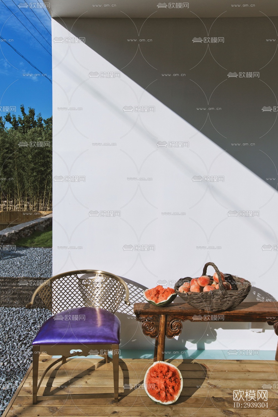 新中式酒店民宿效果图下载（渲染图4）