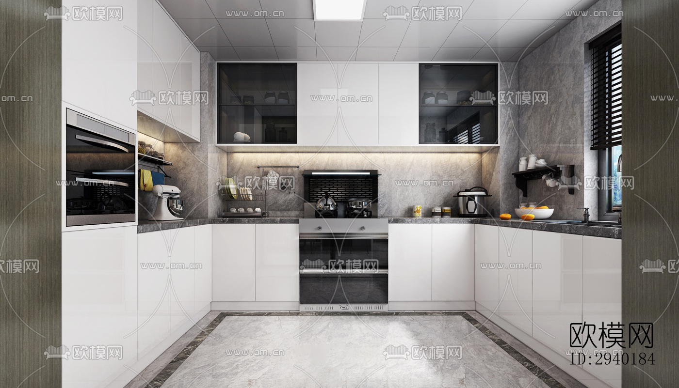 新中式平层效果图下载（渲染图8）