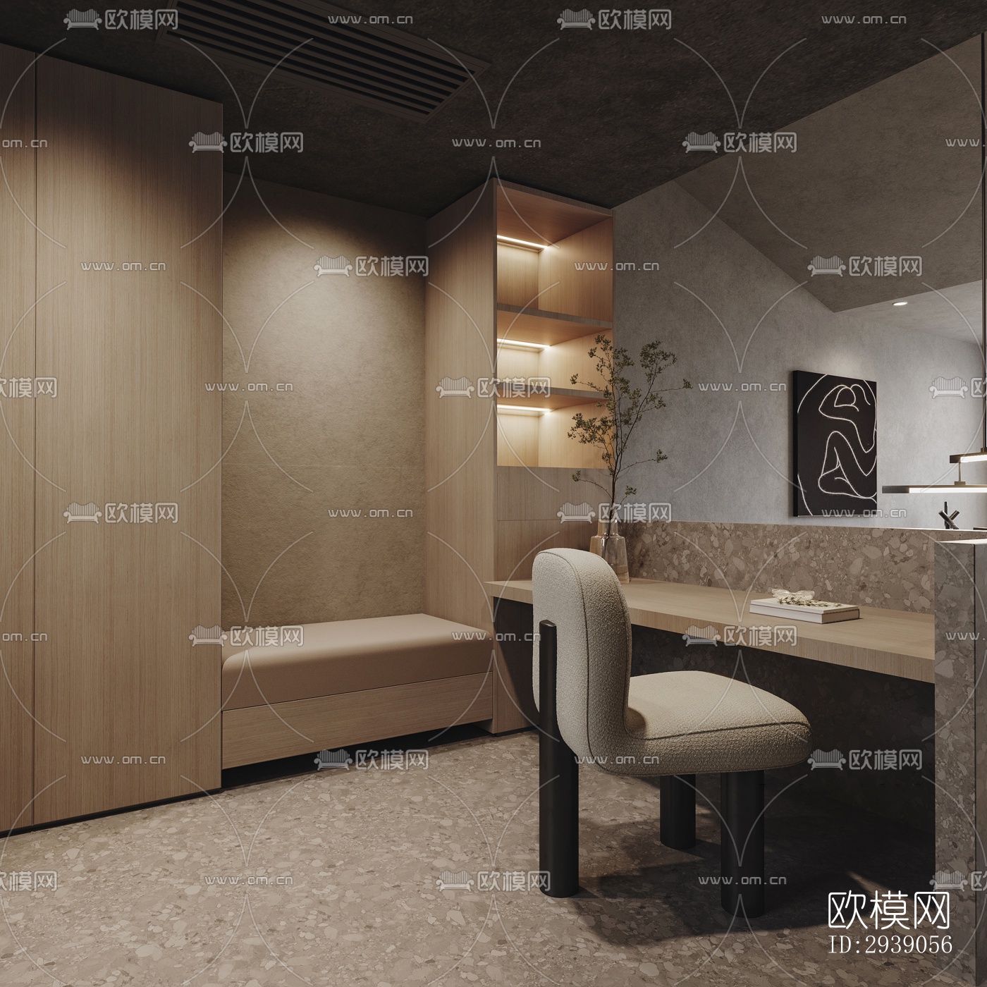 侘寂酒店民宿效果图下载（渲染图5）