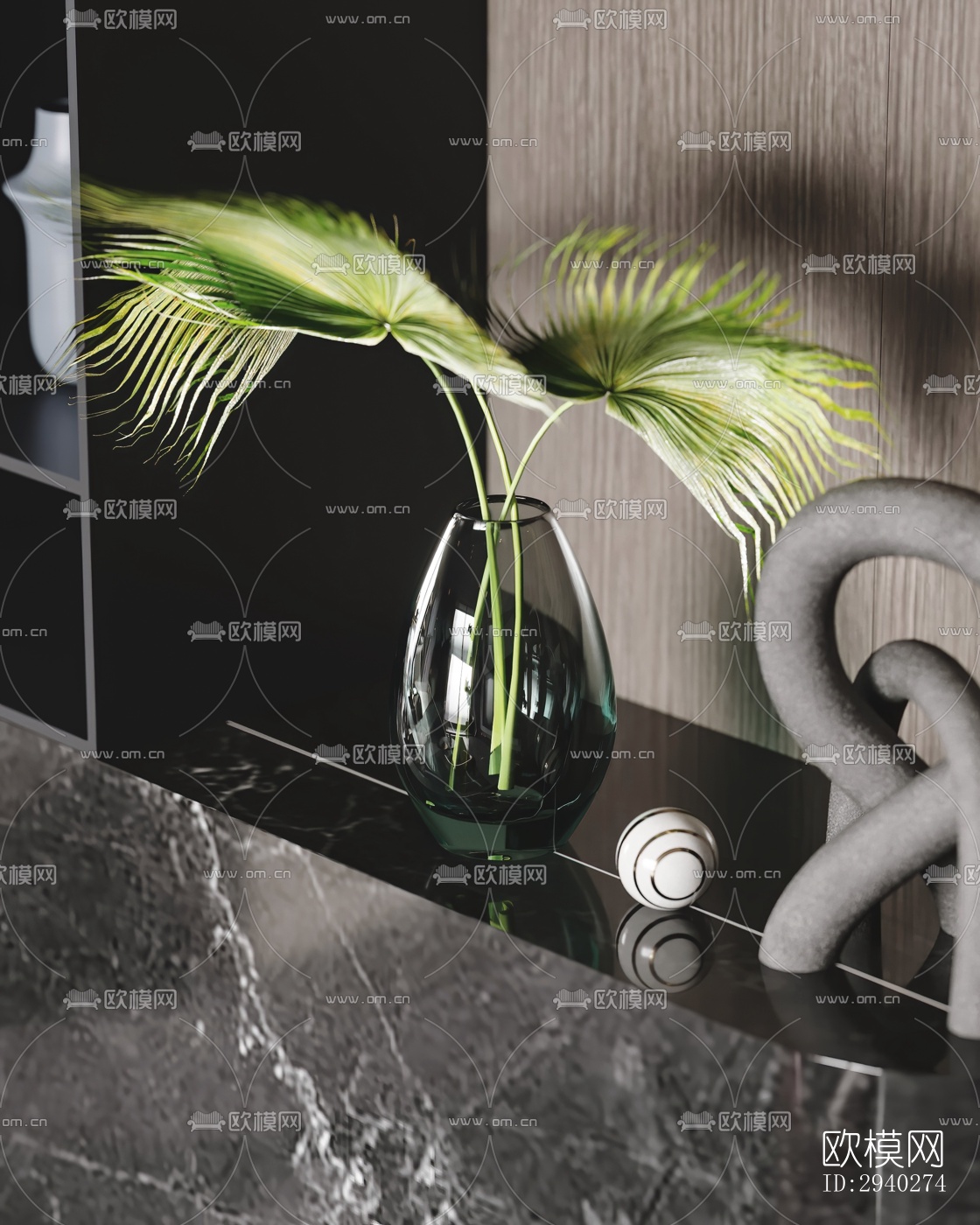 现代平层效果图下载（渲染图15）