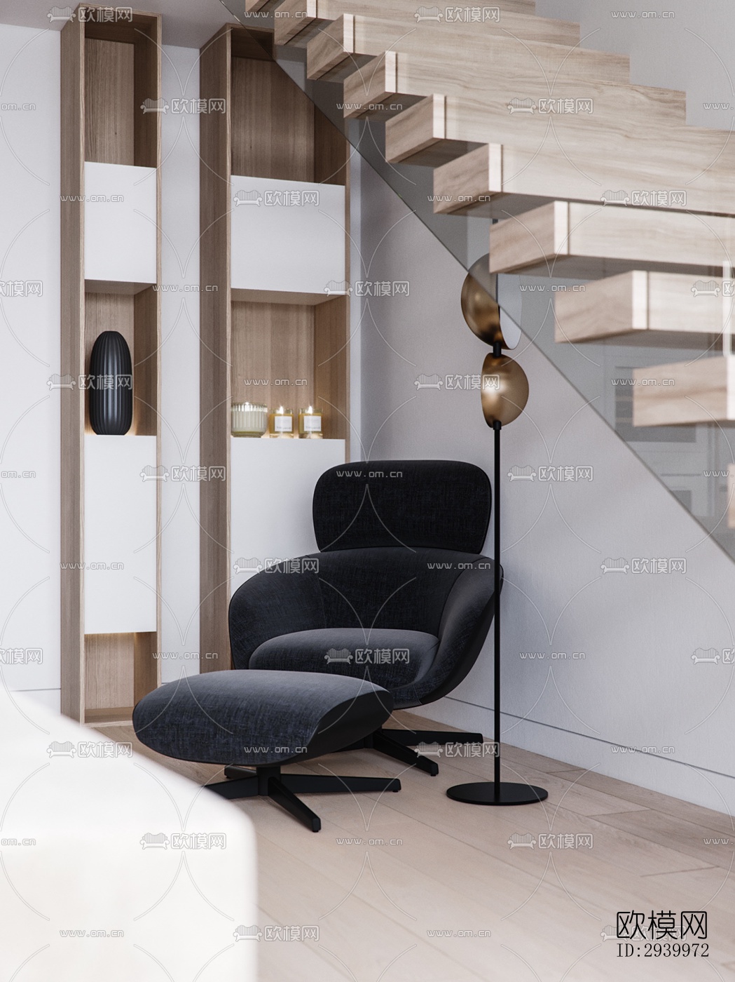 现代复式效果图下载（渲染图10）