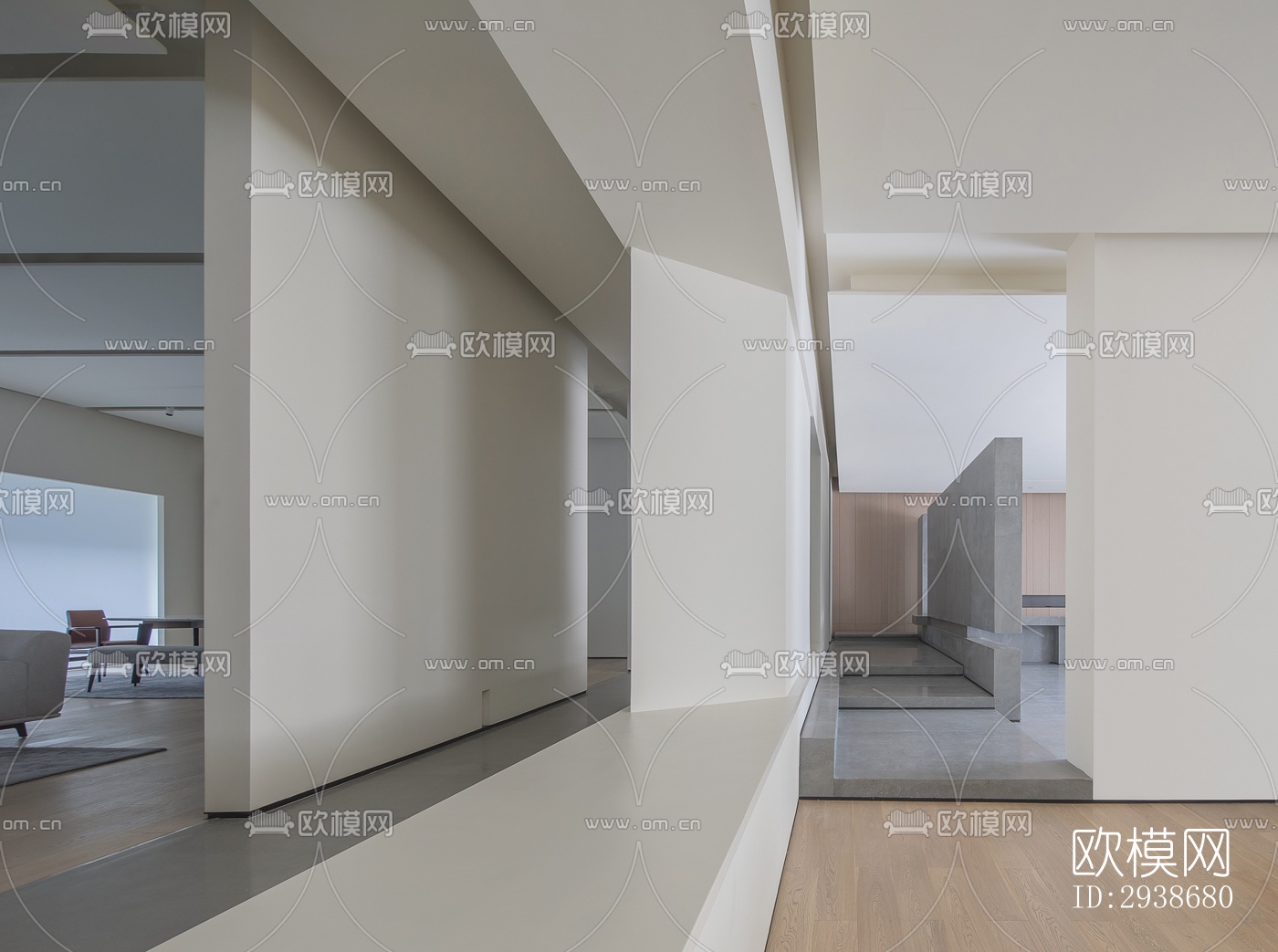 现代展览展厅效果图下载（渲染图12）