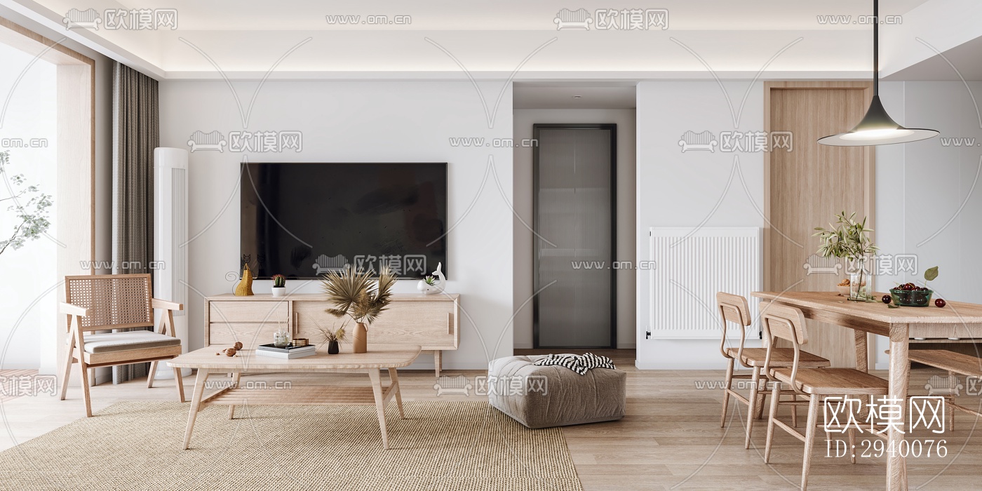 北欧平层效果图下载（渲染图4）