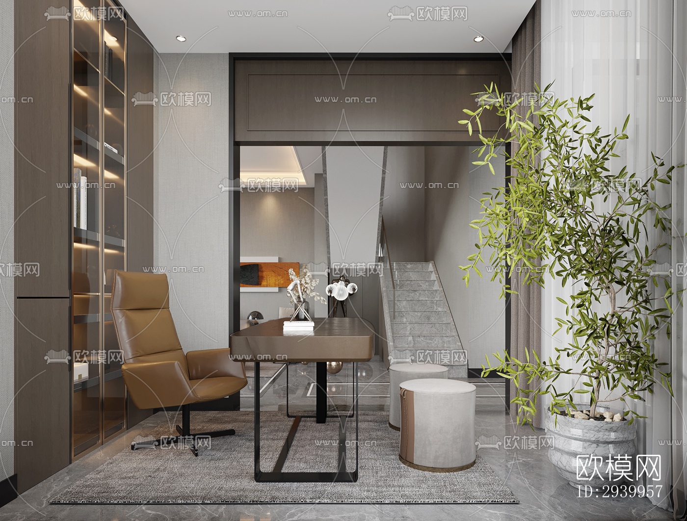 现代复式效果图下载（渲染图2）