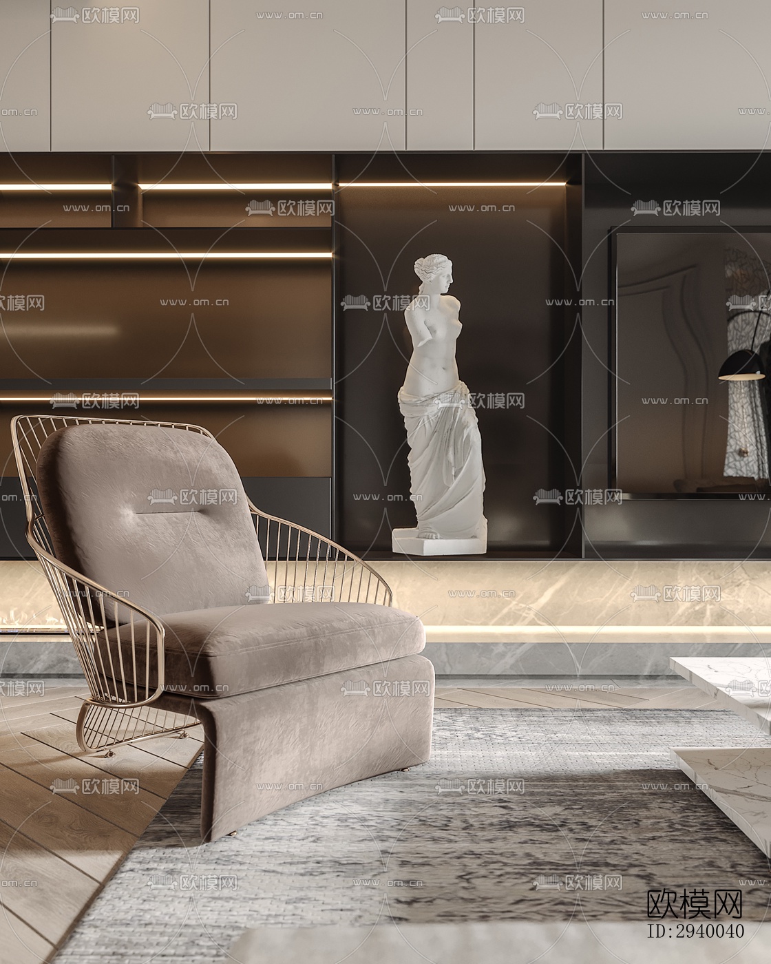 侘寂平层效果图下载（渲染图5）