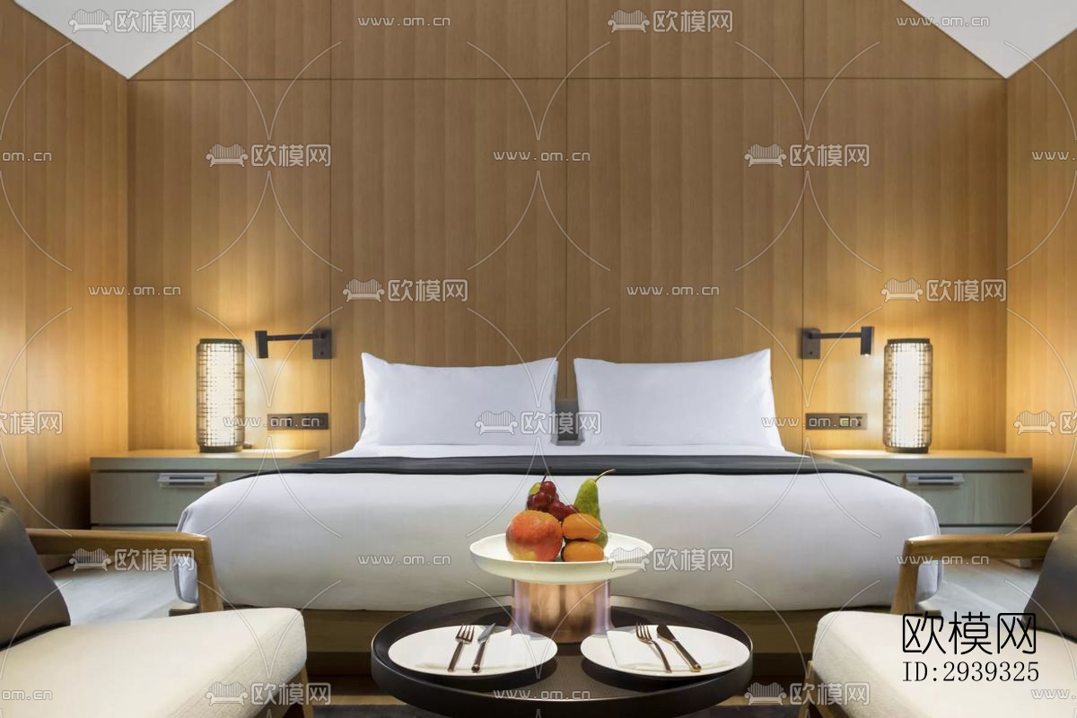 新中式酒店民宿效果图下载（渲染图4）