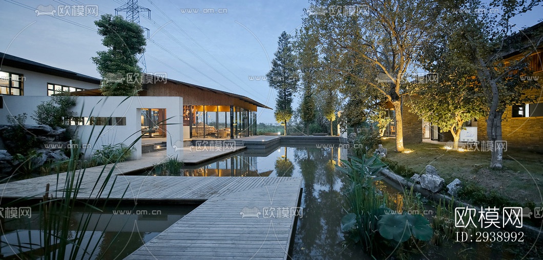 中式酒店民宿效果图下载（渲染图4）