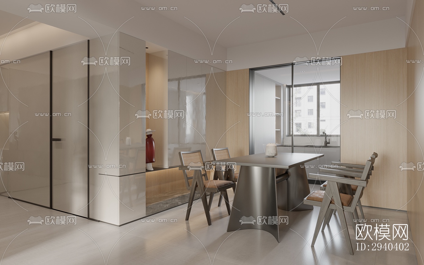 现代平层效果图下载（渲染图3）