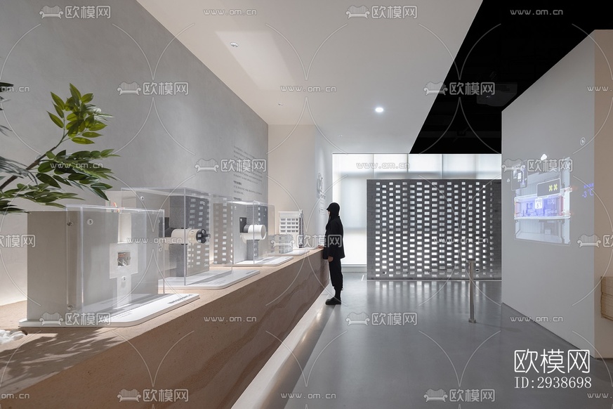現(xiàn)代展覽展廳效果圖下載(渲染圖15)