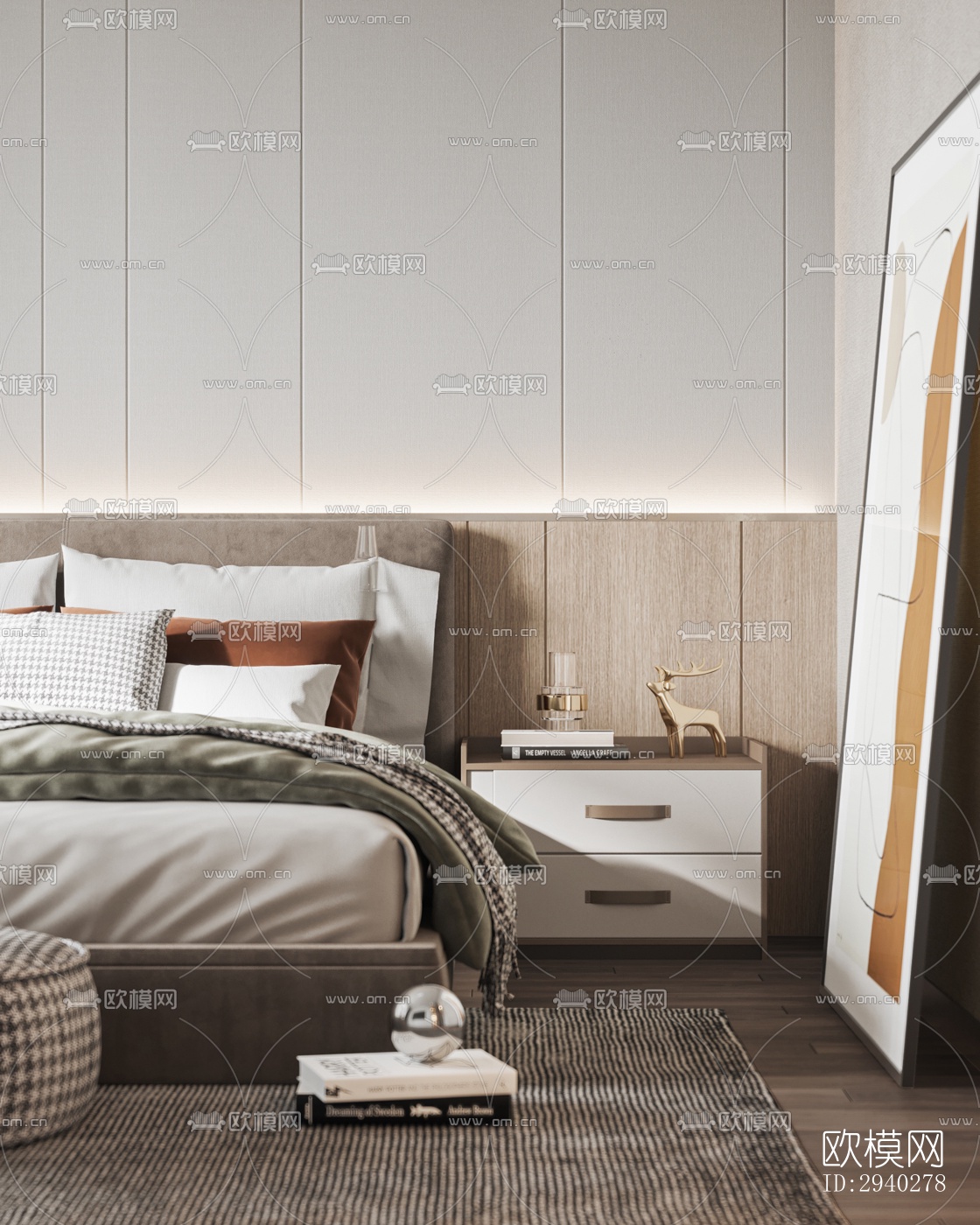 现代平层效果图下载（渲染图6）