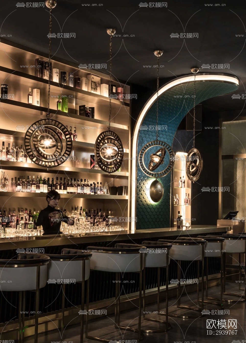 现代酒吧效果图下载（渲染图5）