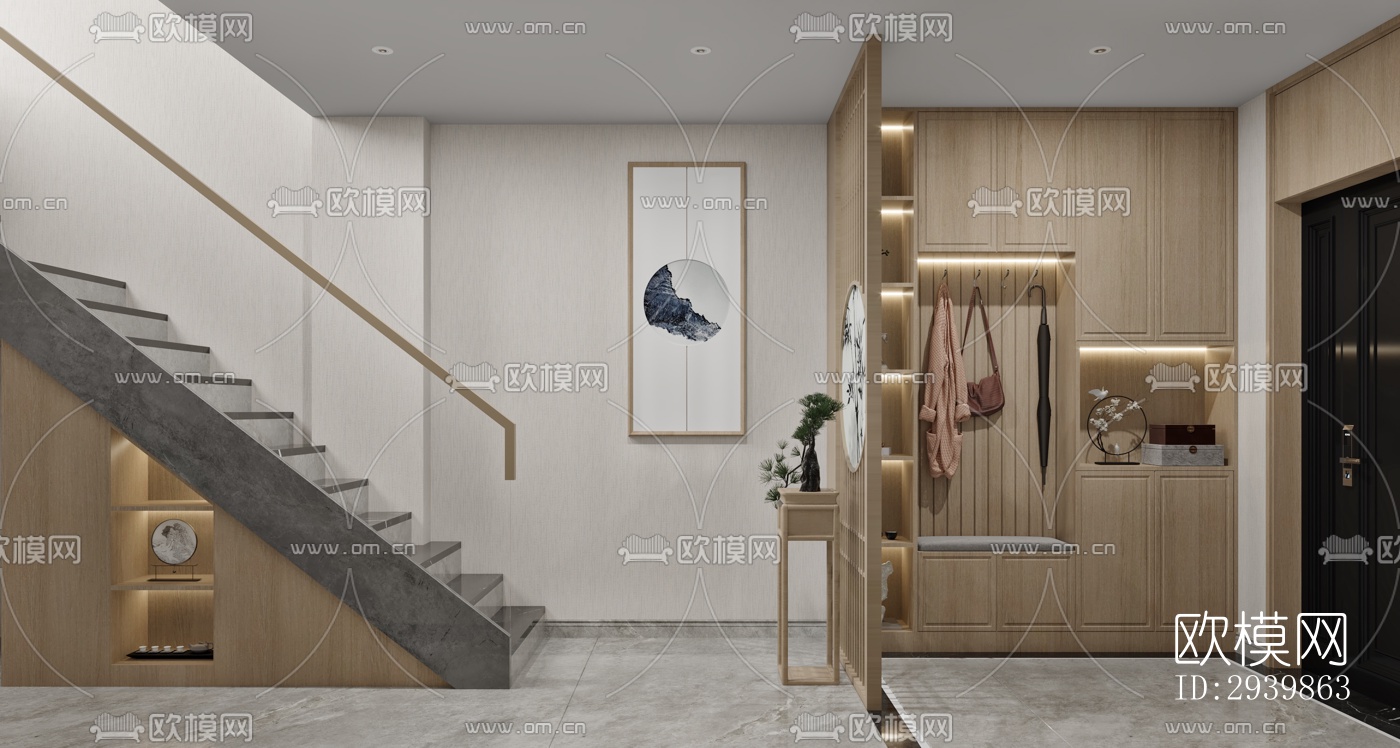 新中式别墅效果图下载（渲染图2）