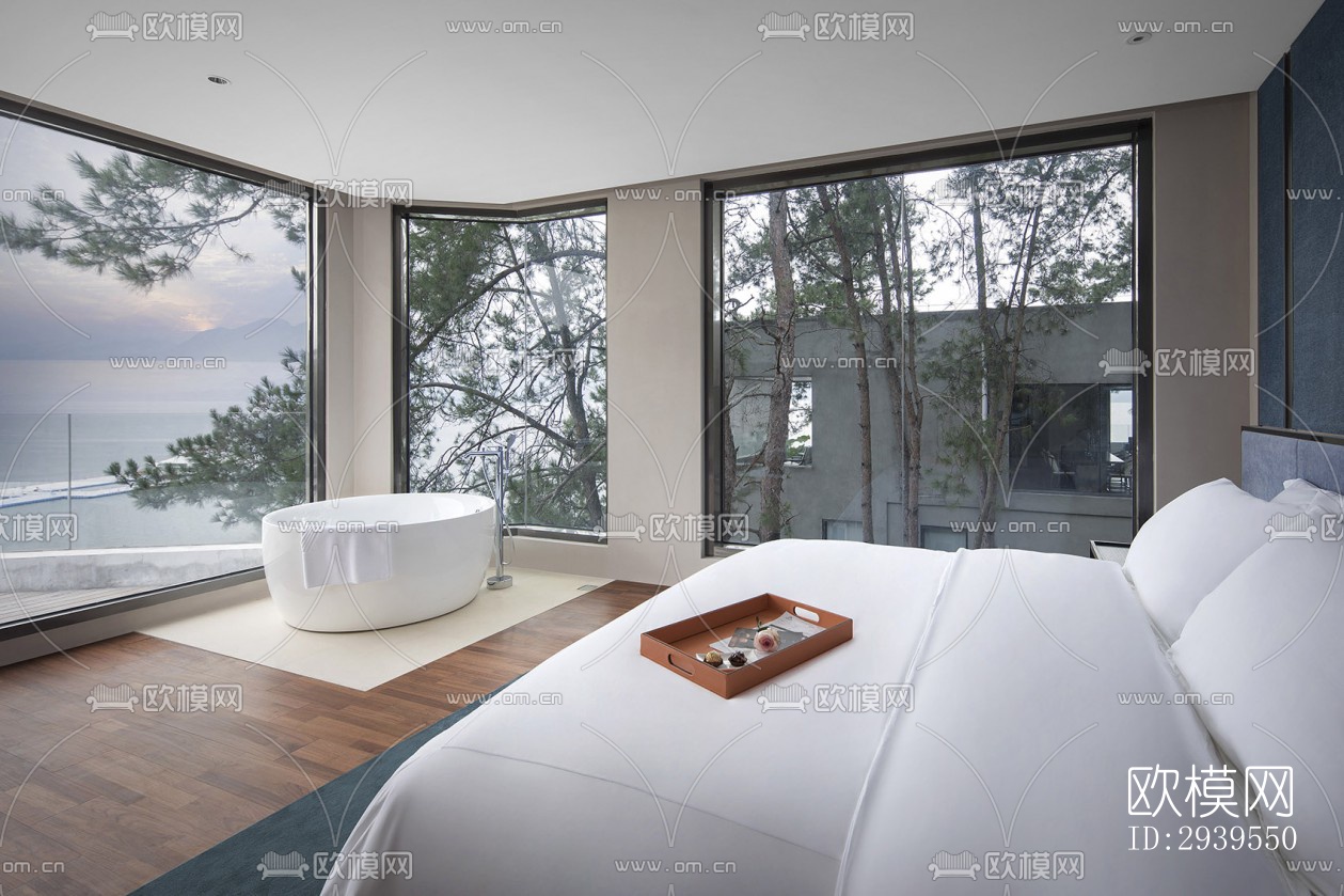 现代酒店民宿效果图下载（渲染图14）