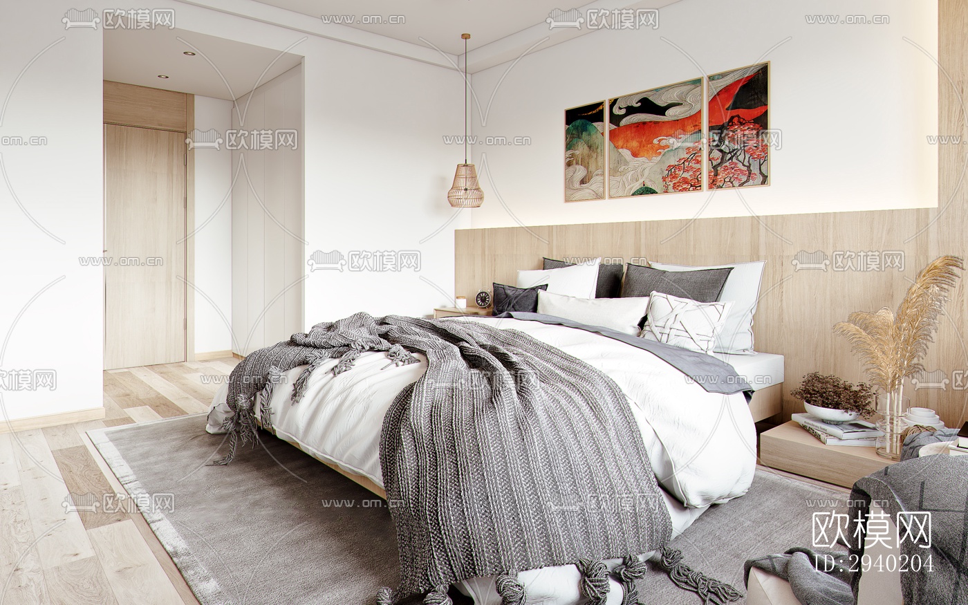 日式平层效果图下载（渲染图2）