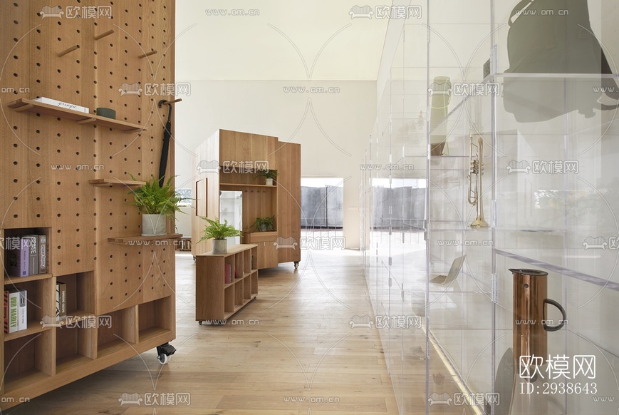 现代展览展厅效果图下载(渲染图5)