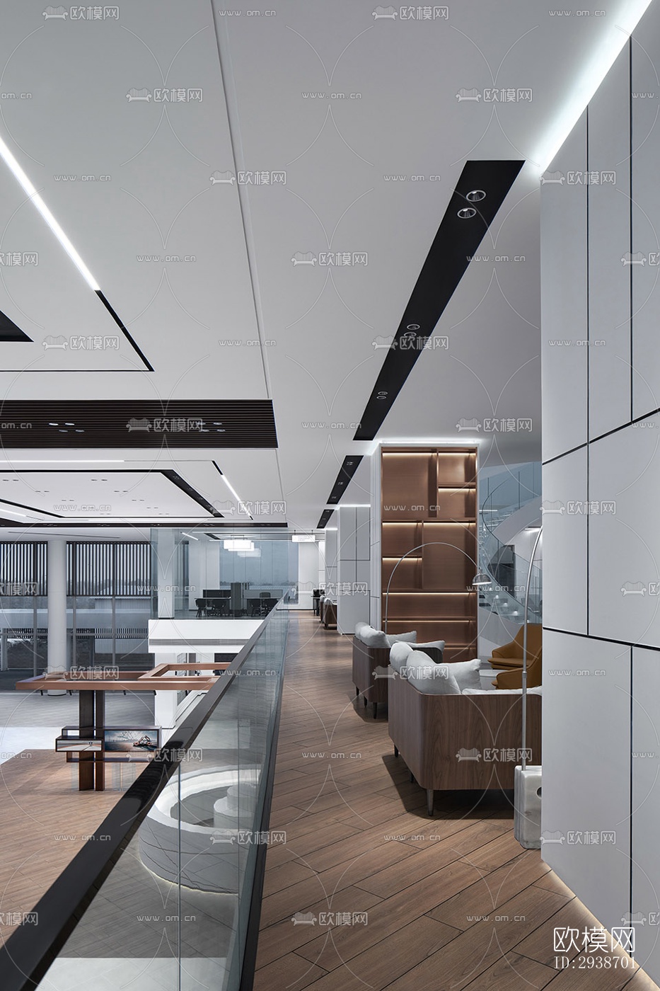 现代展览展厅效果图下载（渲染图8）