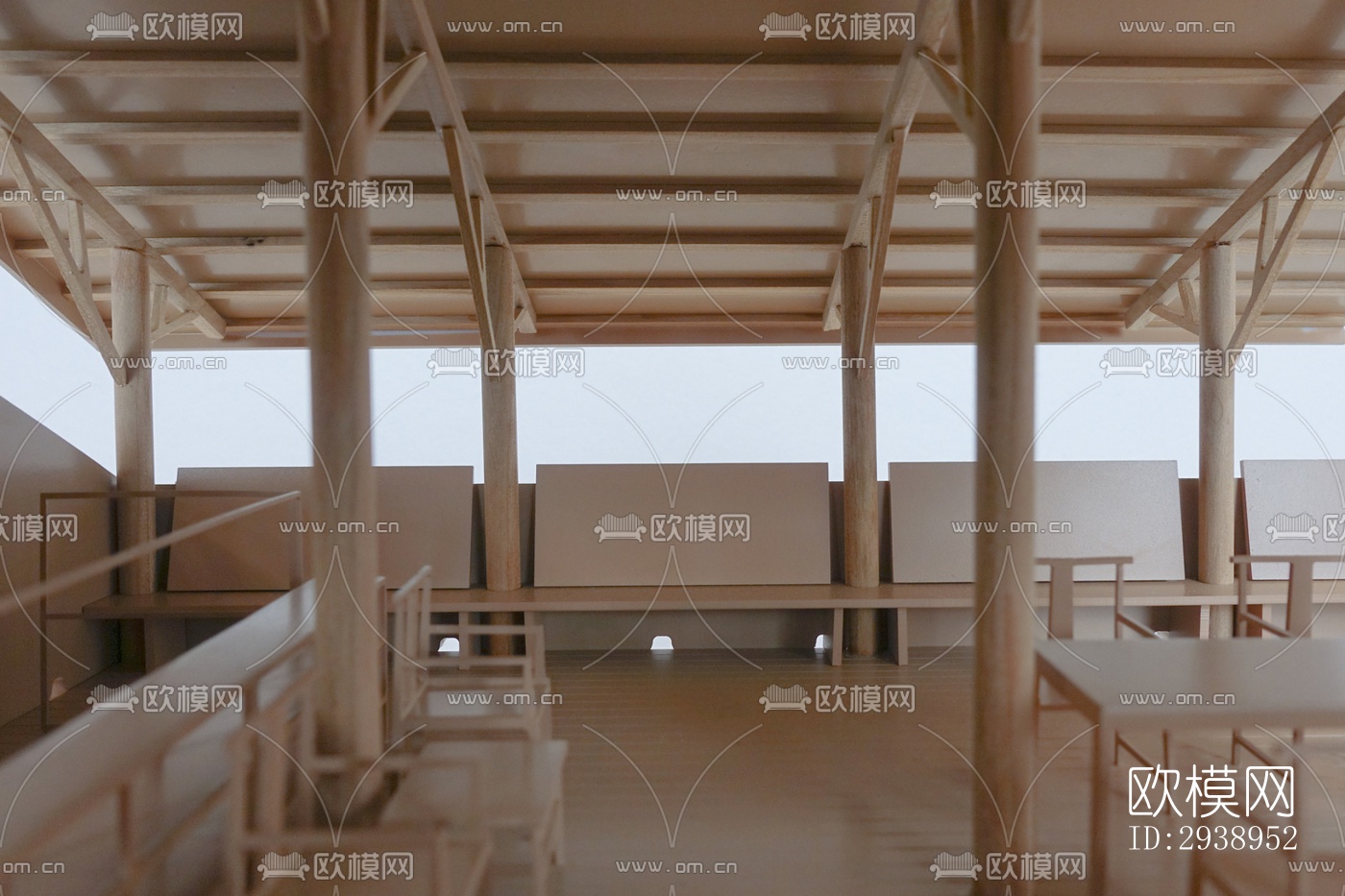 中式酒店民宿效果图下载（渲染图16）