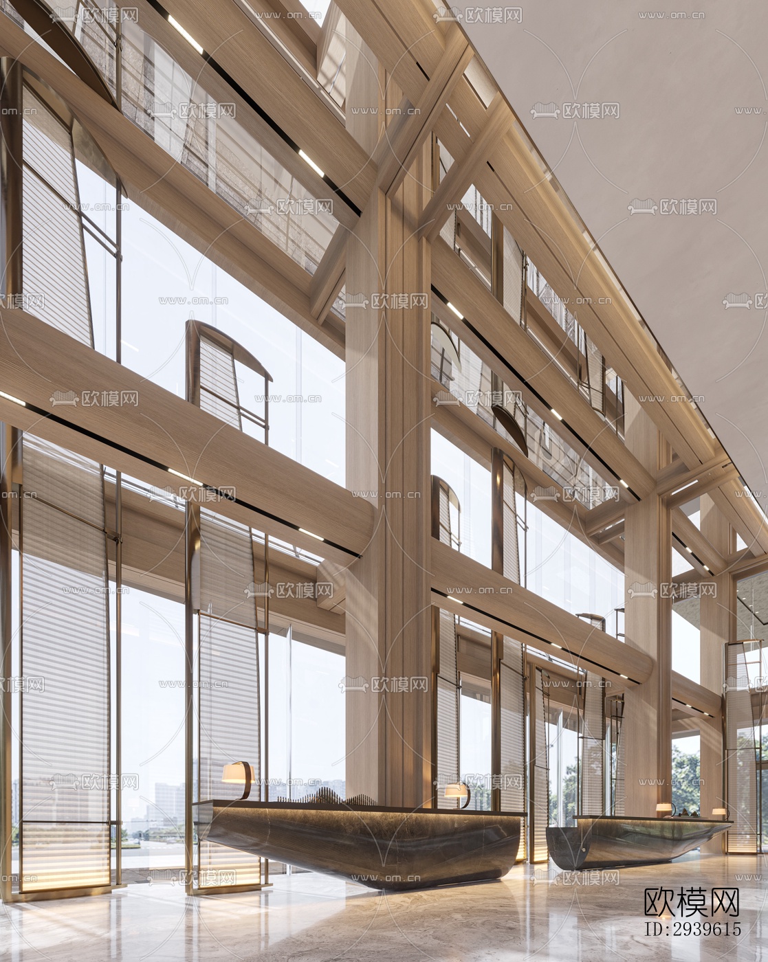 现代酒店民宿效果图下载（渲染图16）