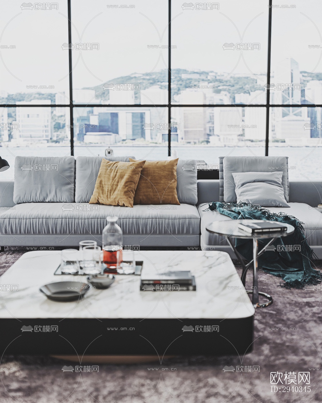 现代平层效果图下载（渲染图9）