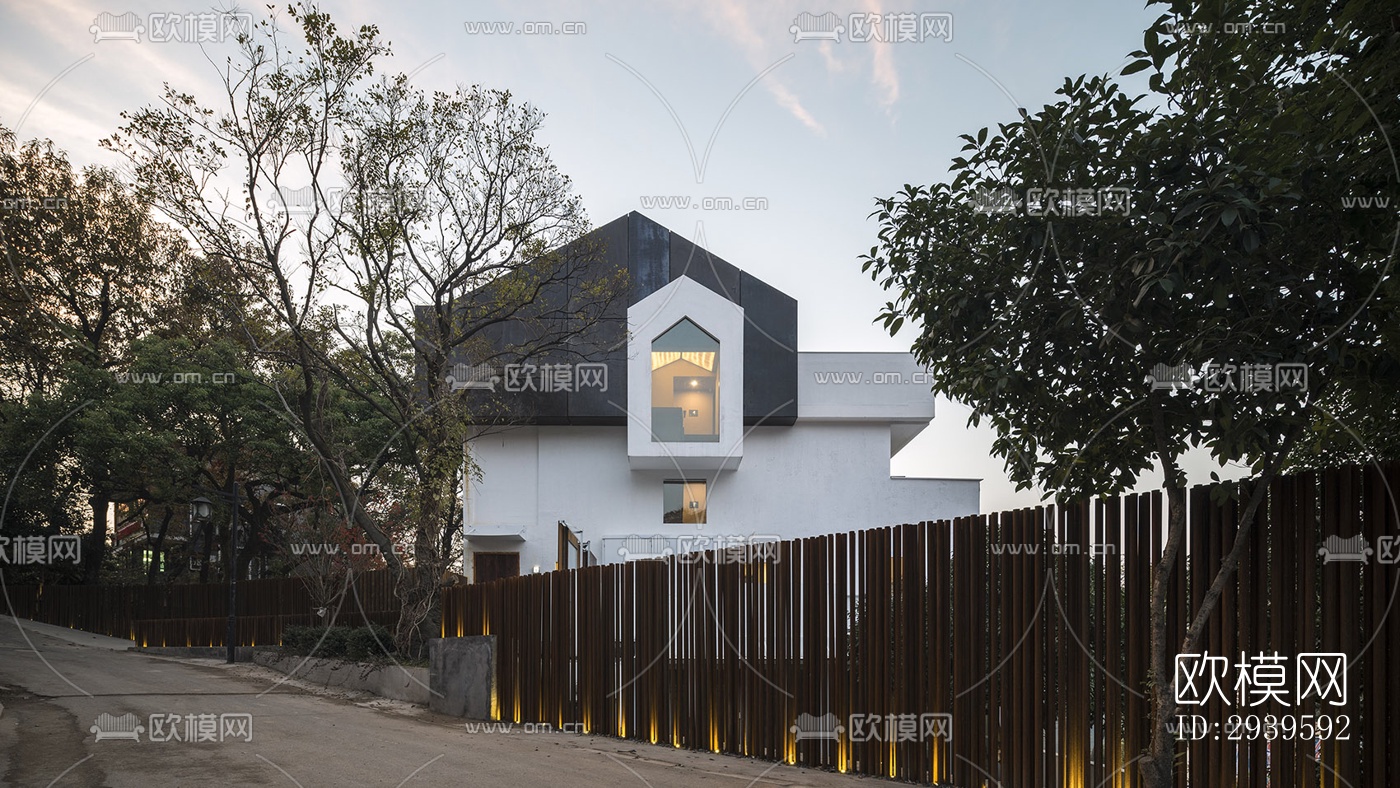 现代酒店民宿效果图下载（渲染图5）