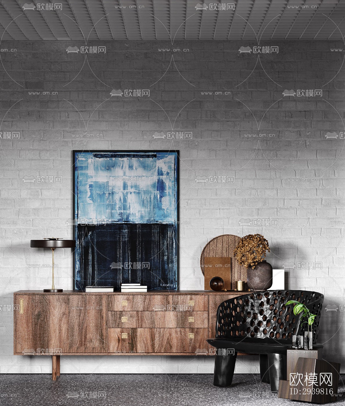 工业风公寓效果图下载（渲染图9）