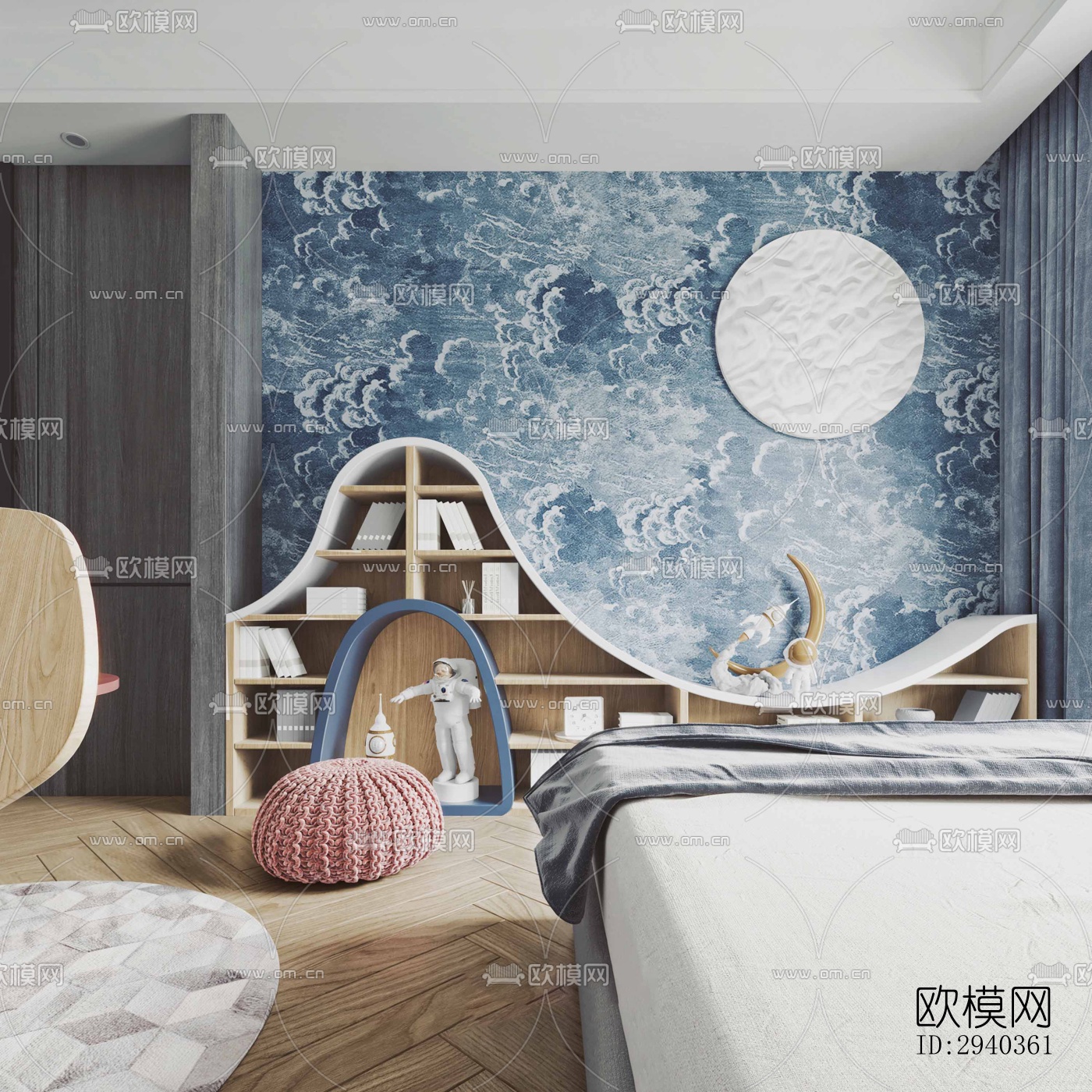 现代平层效果图下载（渲染图9）