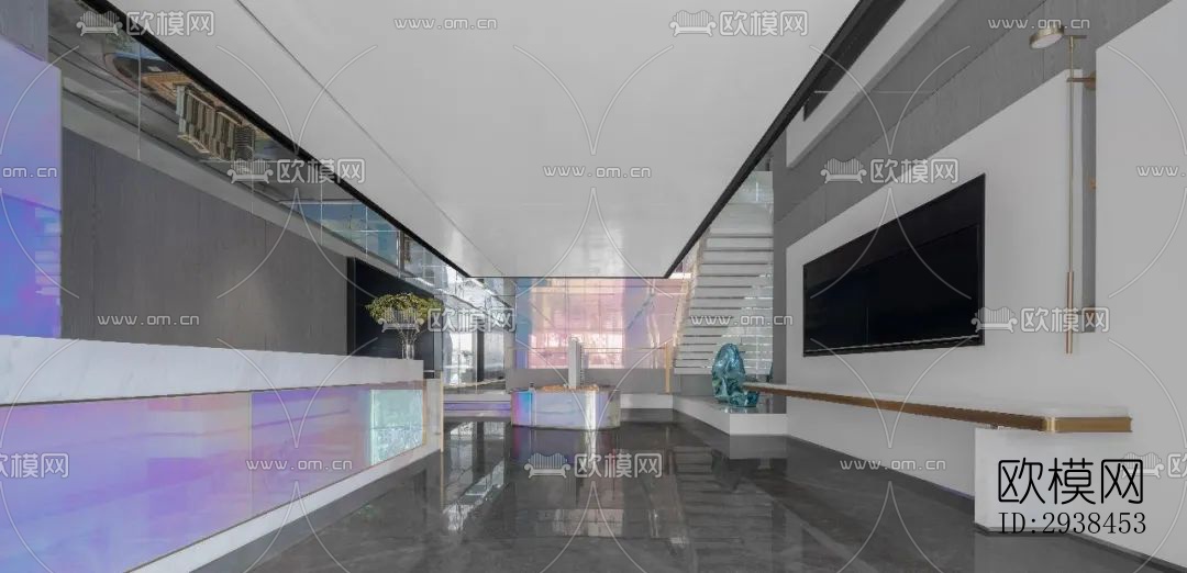 现代售楼处效果图下载（渲染图1）