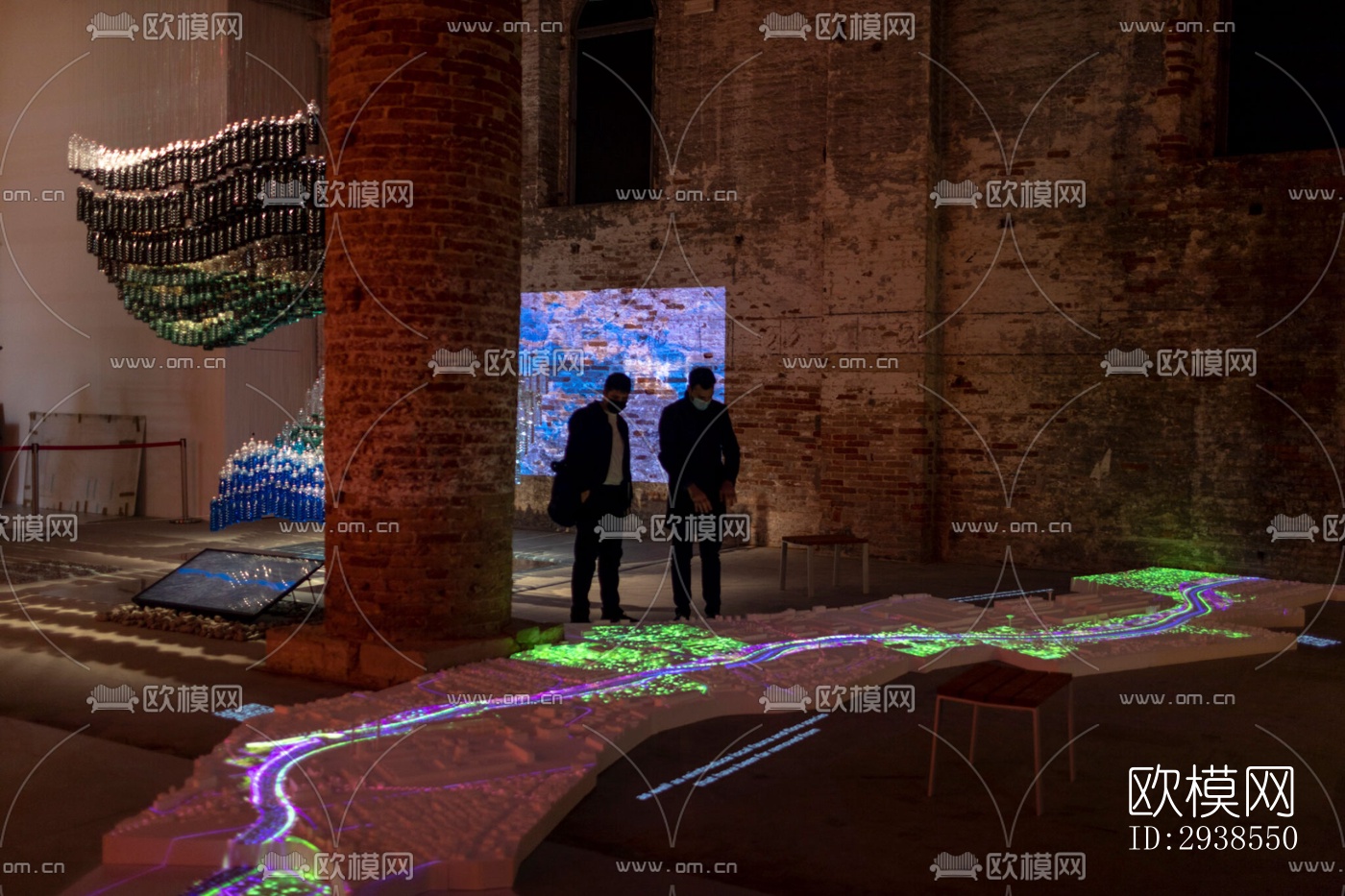 工业风展览展厅效果图下载（渲染图14）